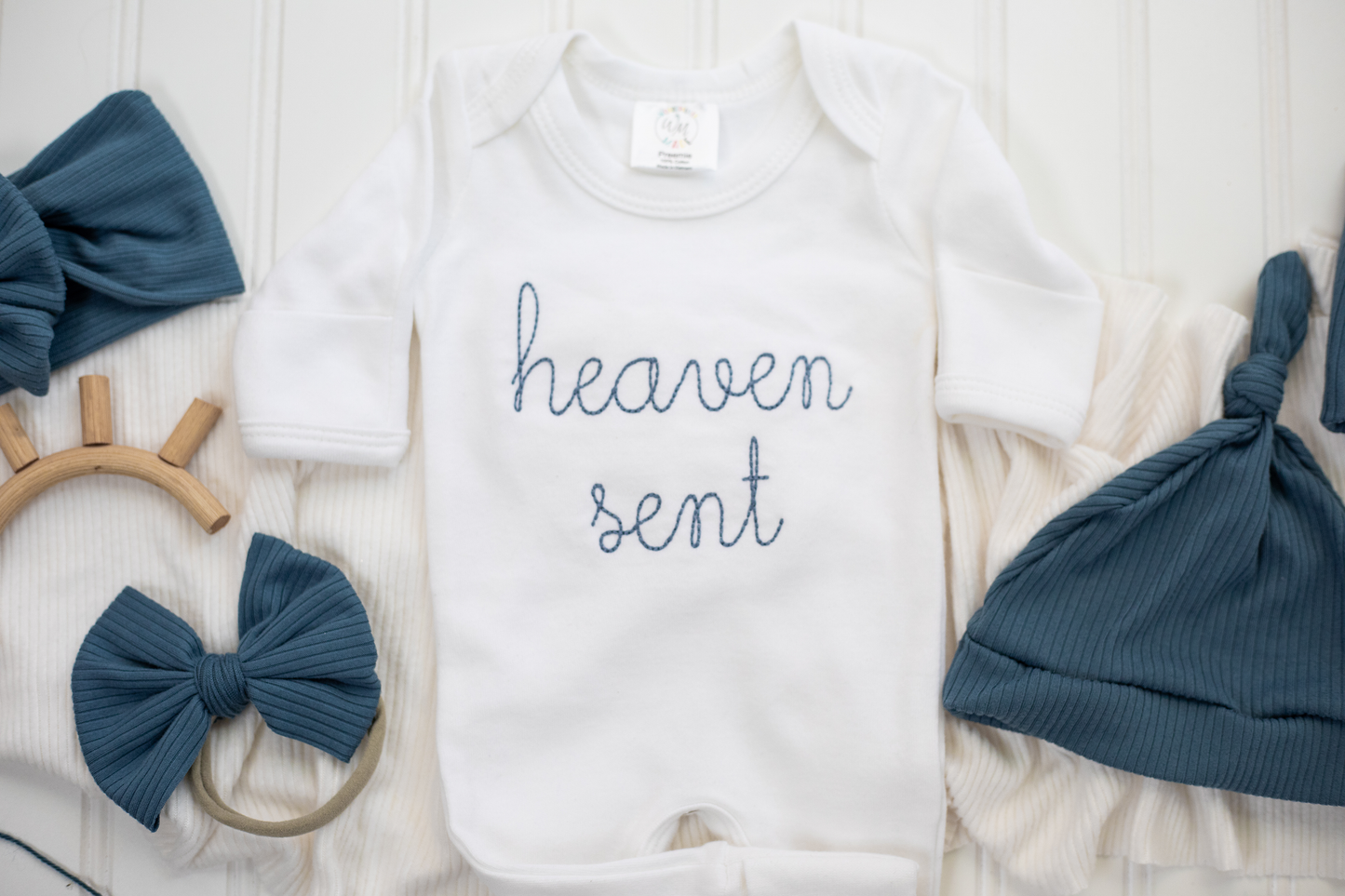 Newborn Baby Romper | Heaven Sent Blue