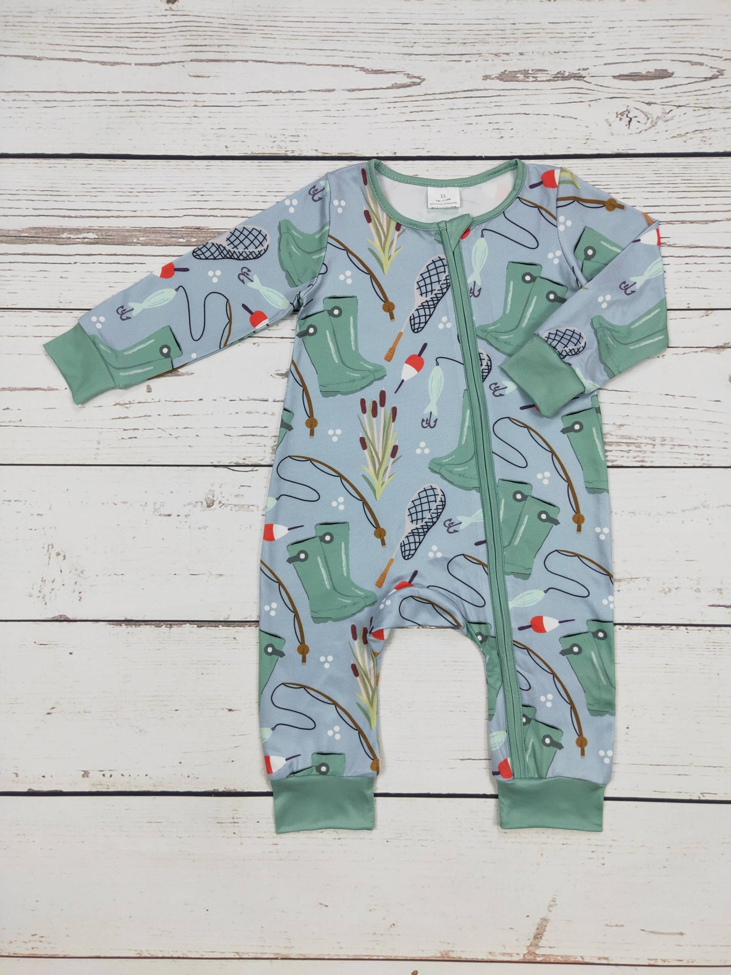 Baby Boy Fishing Pattern Zippy Sleeper