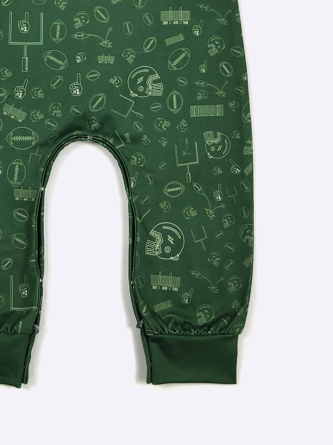 Football Field Goal Romper-Green