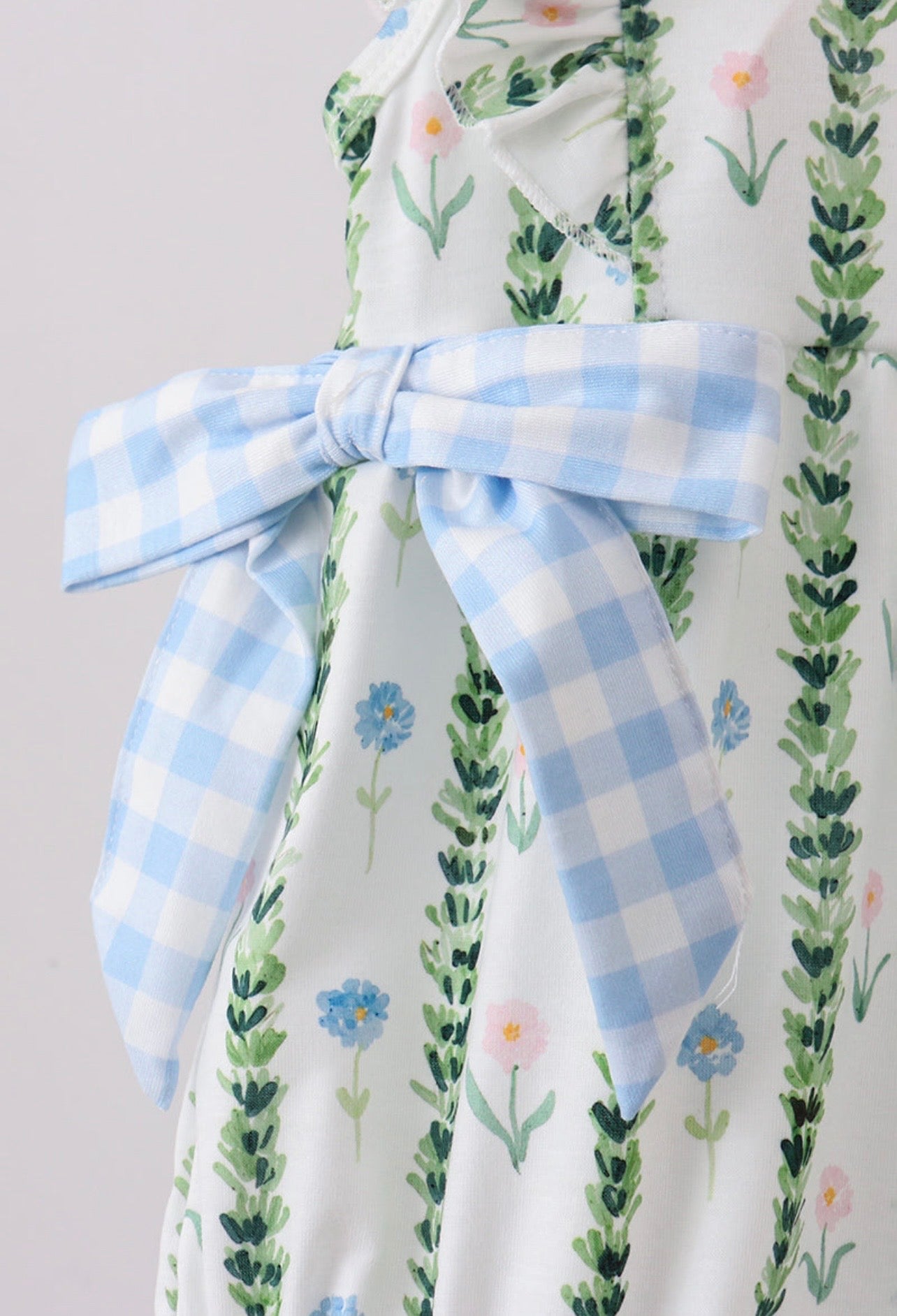 Green Floral Ruffle Bubble