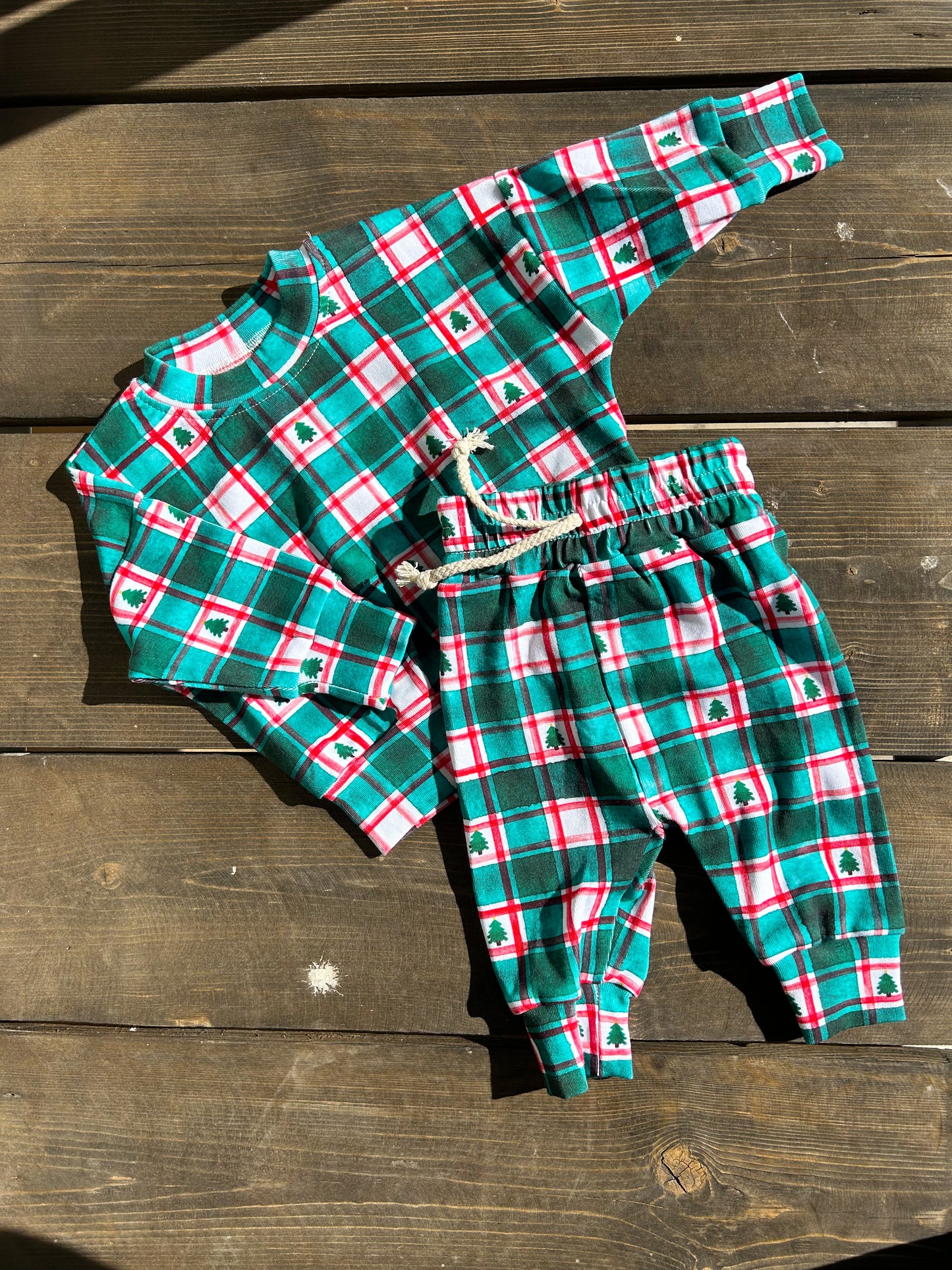Winter Plaid Jogger Set