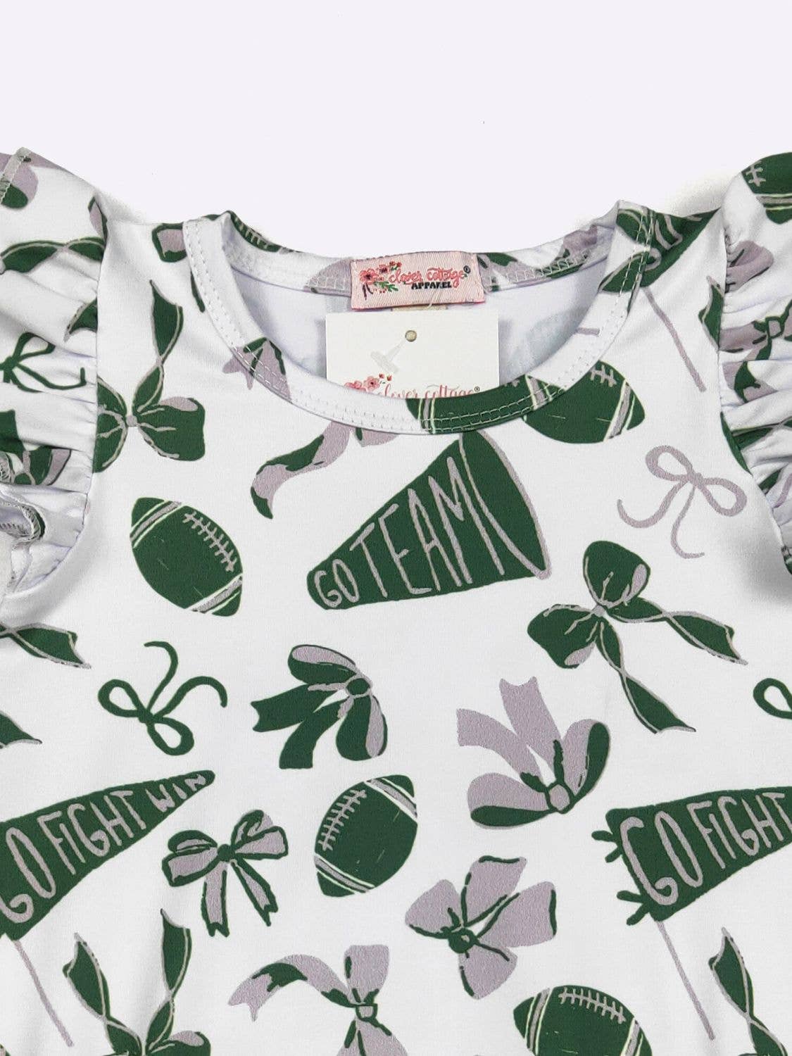 Go Team Green Baby Romper Football