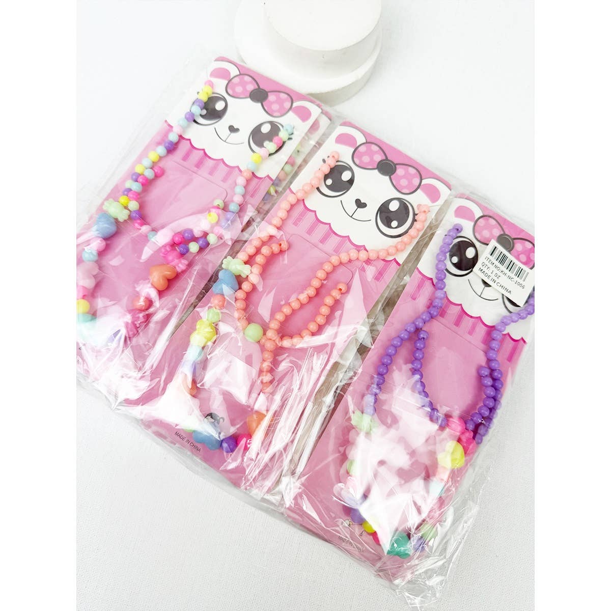 Girls Sweet Heart Necklace and Bracelet Set