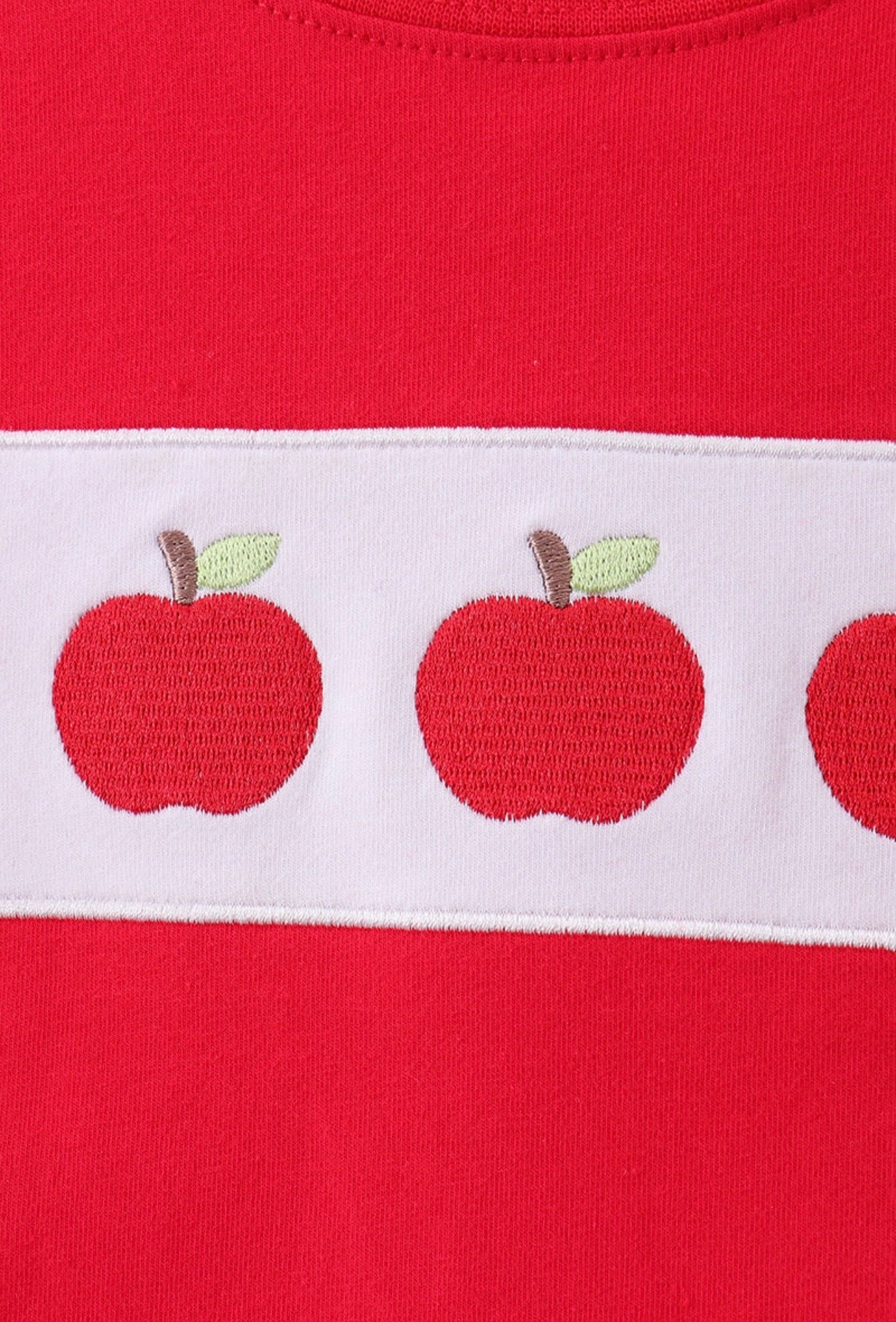 Red Apple Applique Top