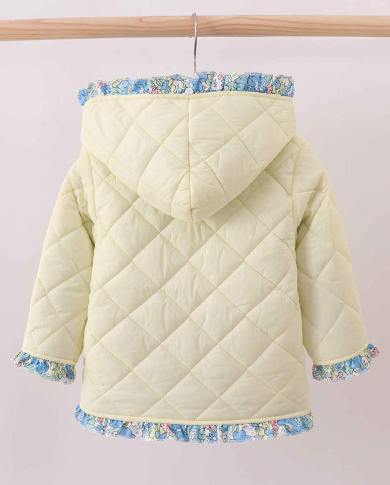 Yellow floral quilted jacket