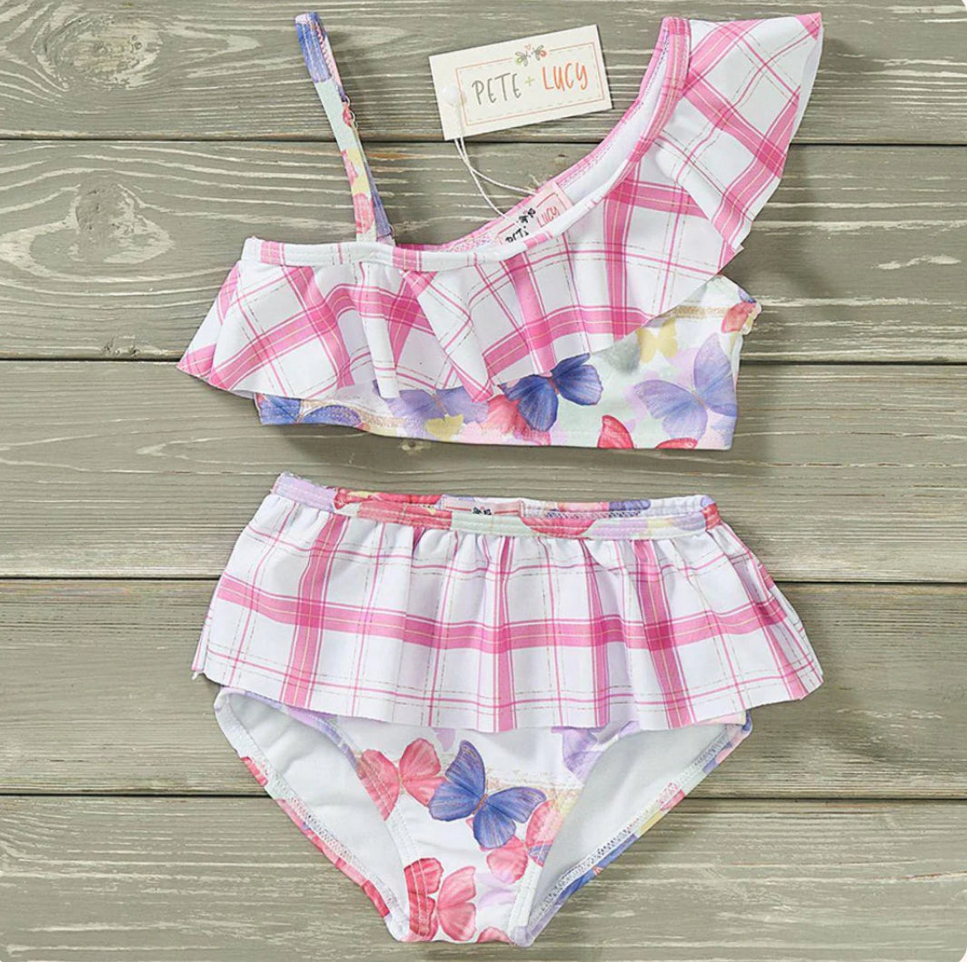 Two-piece butterfly swimsuit