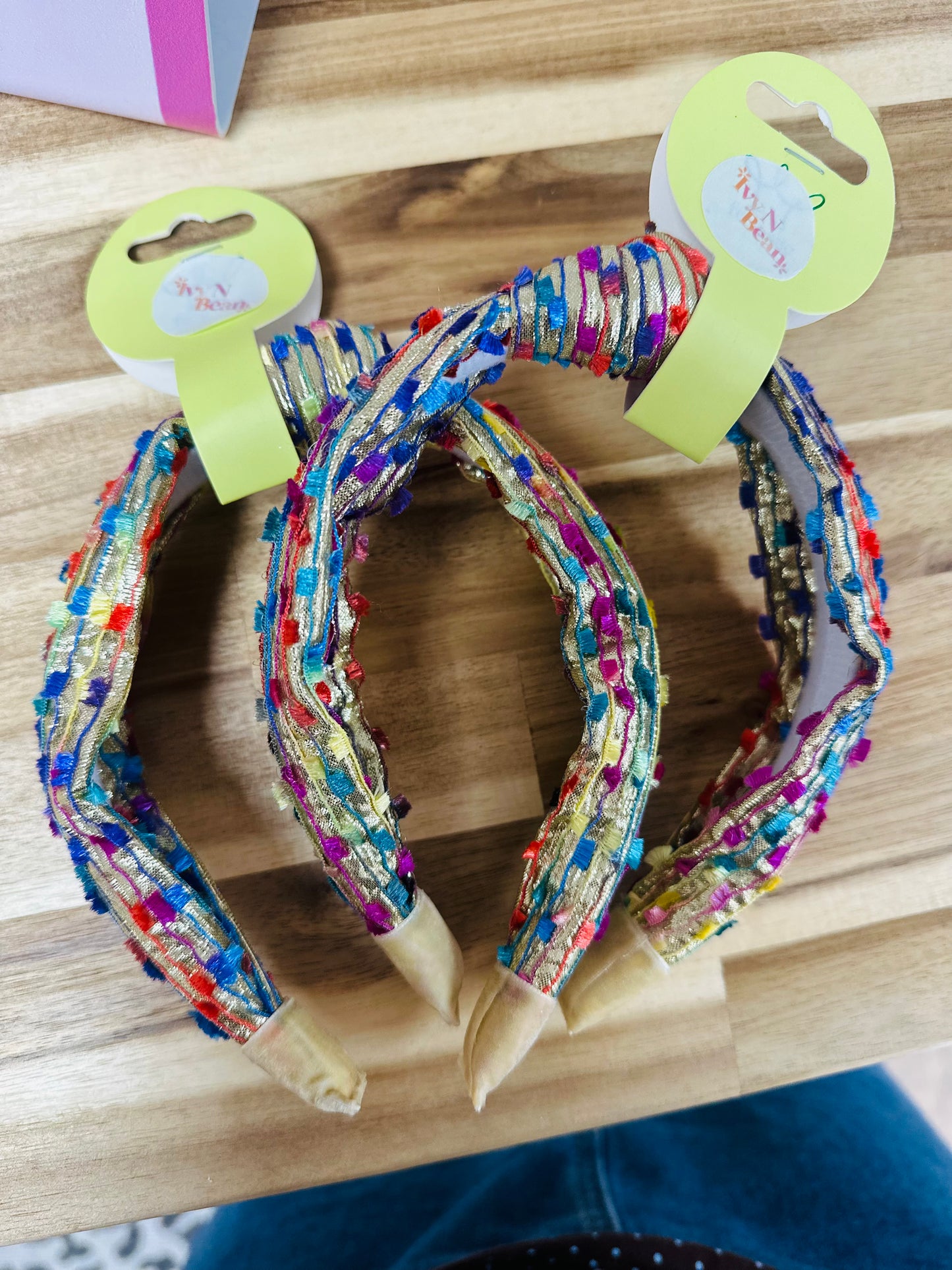 Gold confetti headbands