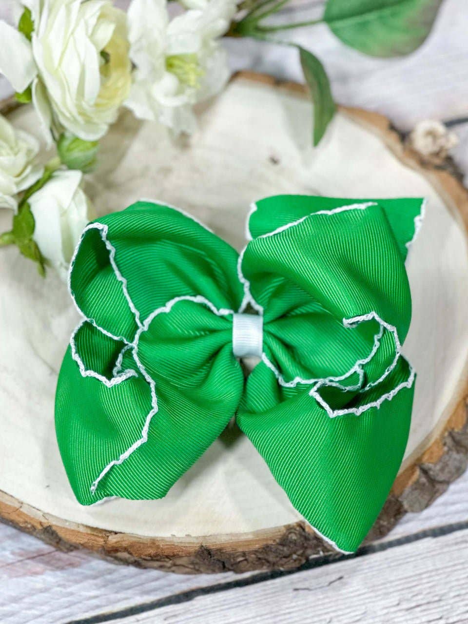 5" Classic Moonstitch Boutique Bows Girls Hair Accessories | Clip