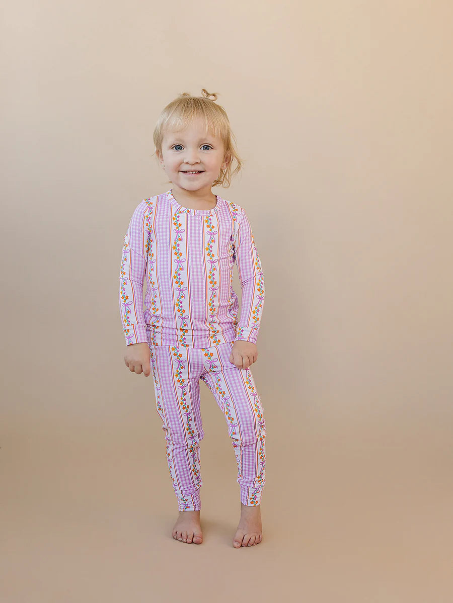 Bamboo Two Piece Set | Gingham & Flowers