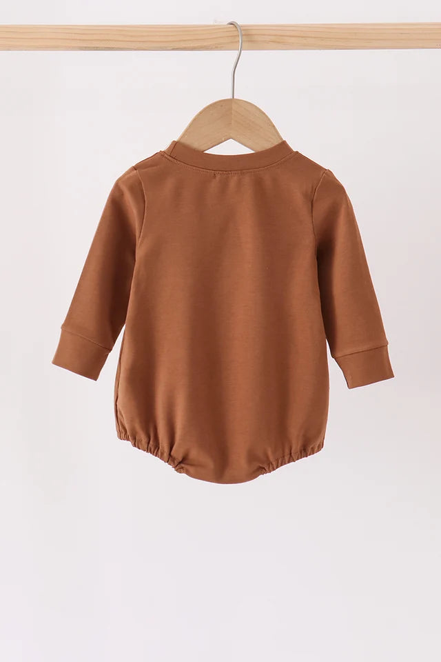 Brown Football French Knot Bubble