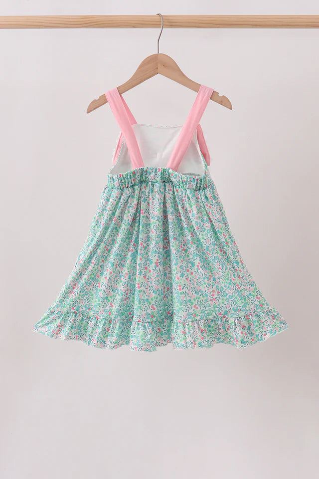 Pink Floral Bow Dress