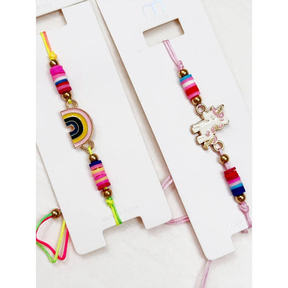 Kids Unicorn and Rainbow Adjustable Bracelet
