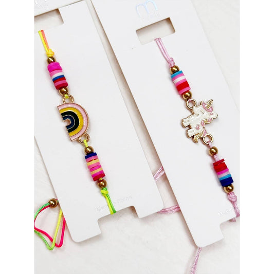 Kids Unicorn and Rainbow Adjustable Bracelet