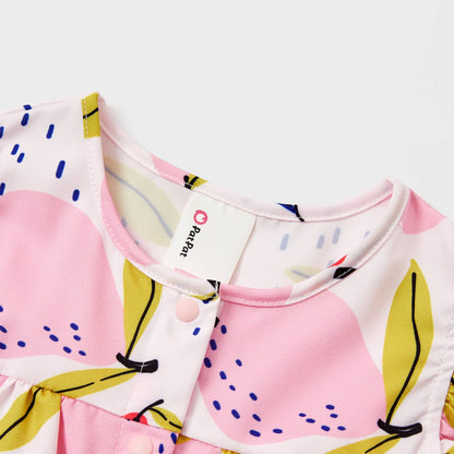 Fruit Print Ruffle Romper