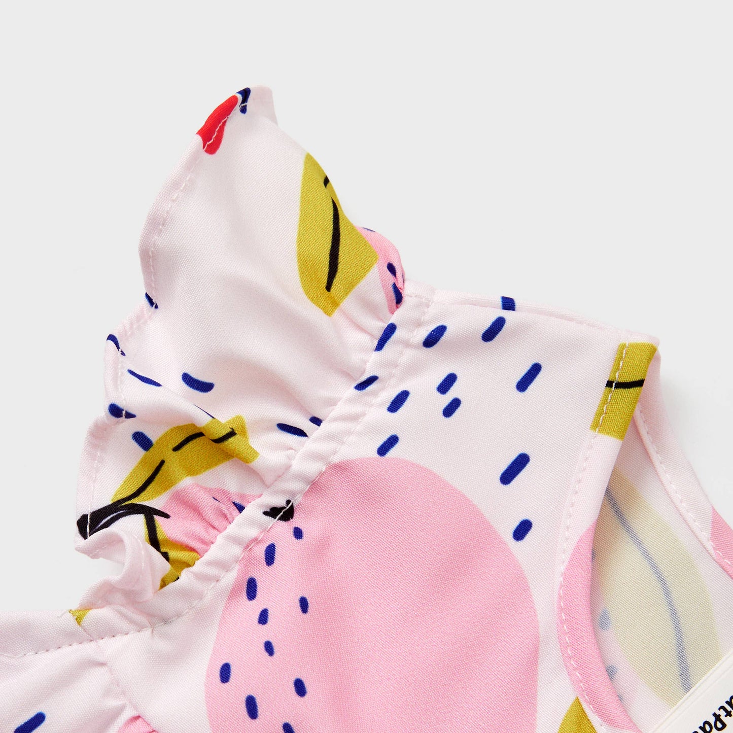 Fruit Print Ruffle Romper