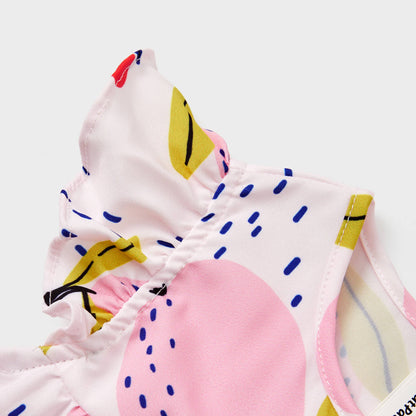 Fruit Print Ruffle Romper