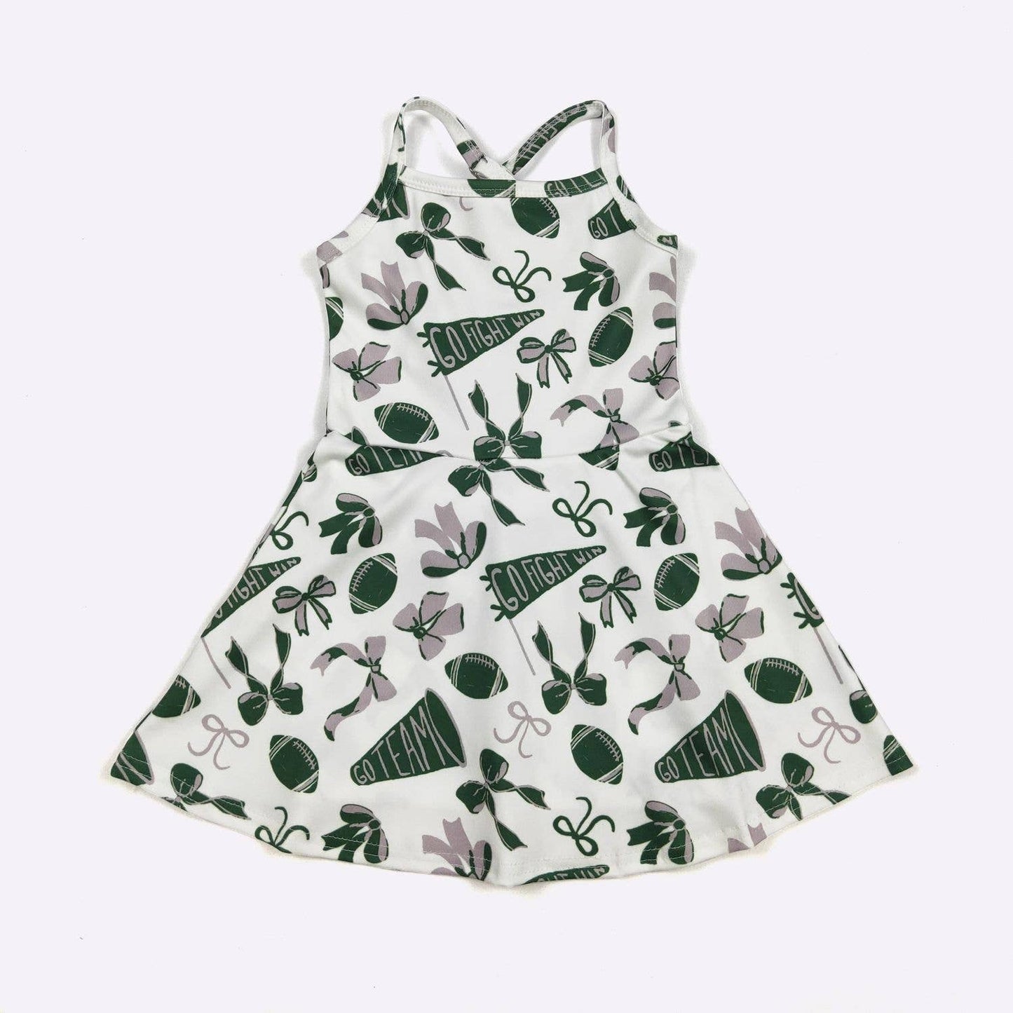 Go Team-Green Girls Athletic Dress Football