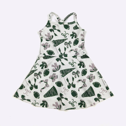 Go Team-Green Girls Athletic Dress Football