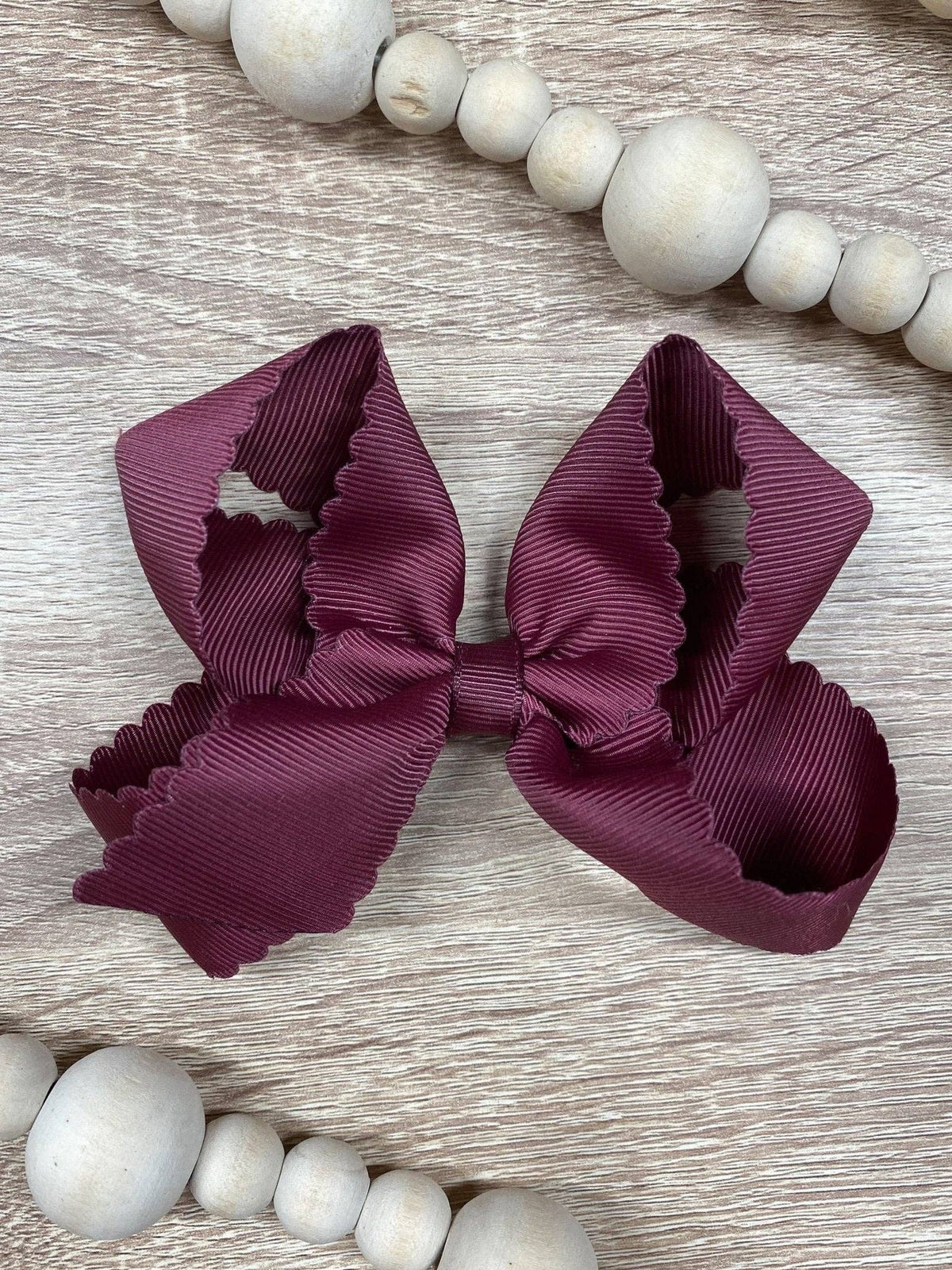 4.5" Classic Scalloped Hair Bow | Headband