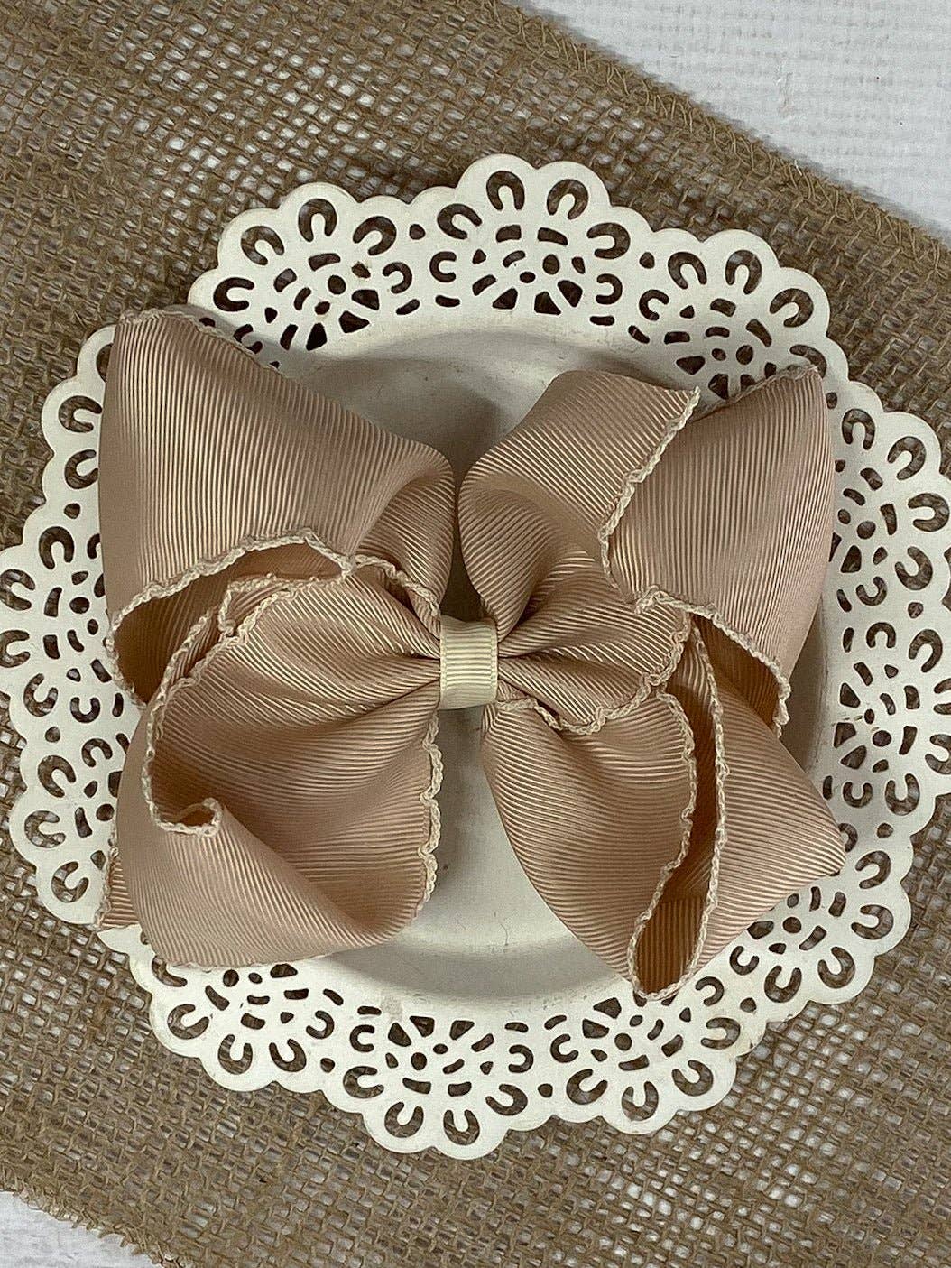 5" Classic Moonstitch Boutique Bows Girls Hair Accessories | Clip