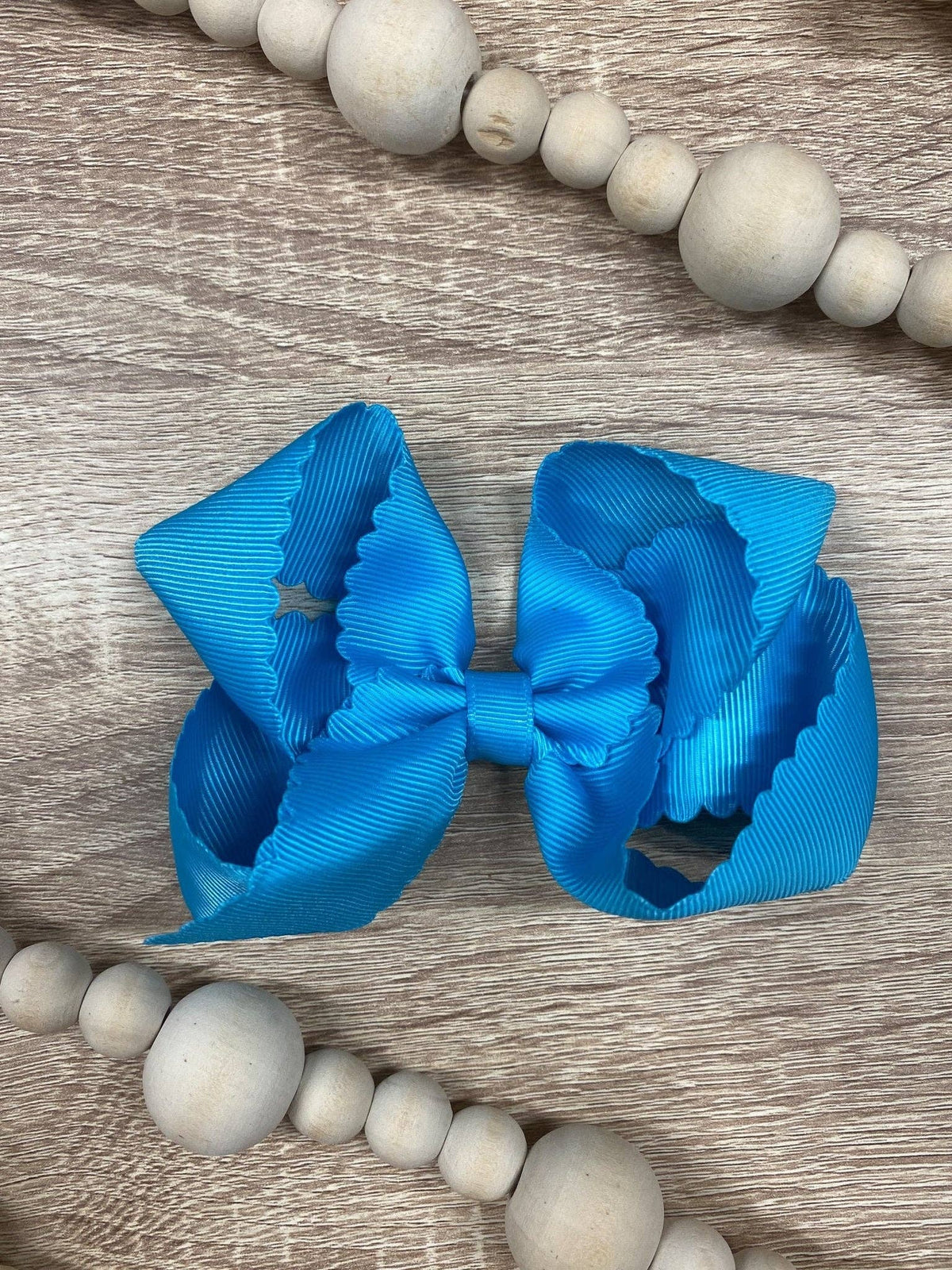4.5" Classic Scalloped Hair Bow | Headband