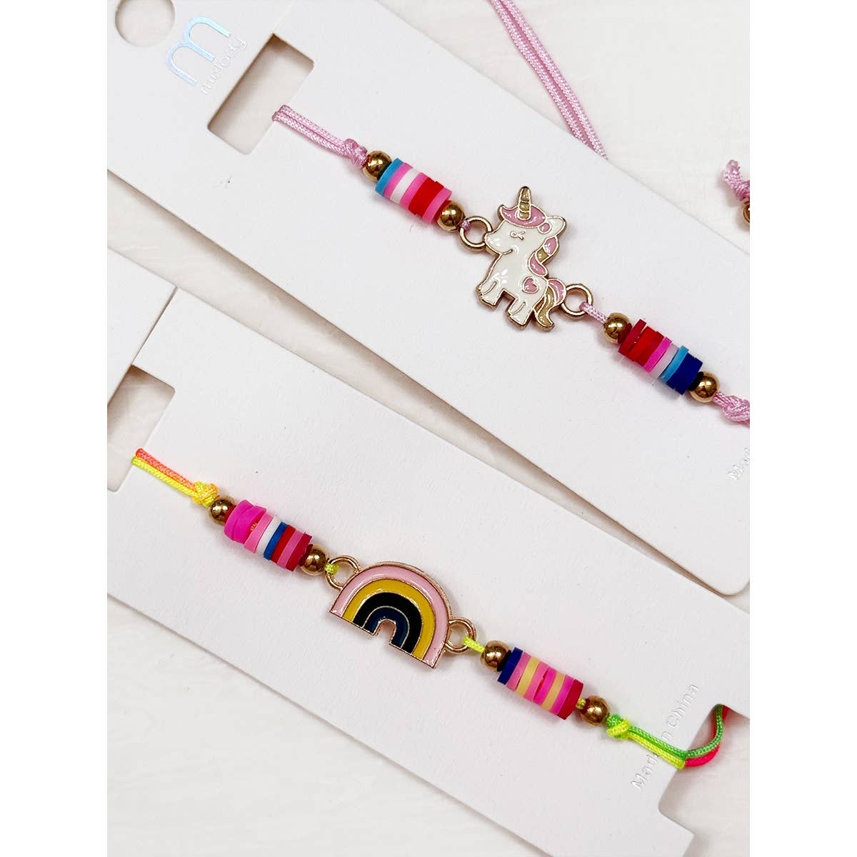 Kids Unicorn and Rainbow Adjustable Bracelet