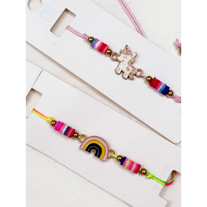 Kids Unicorn and Rainbow Adjustable Bracelet