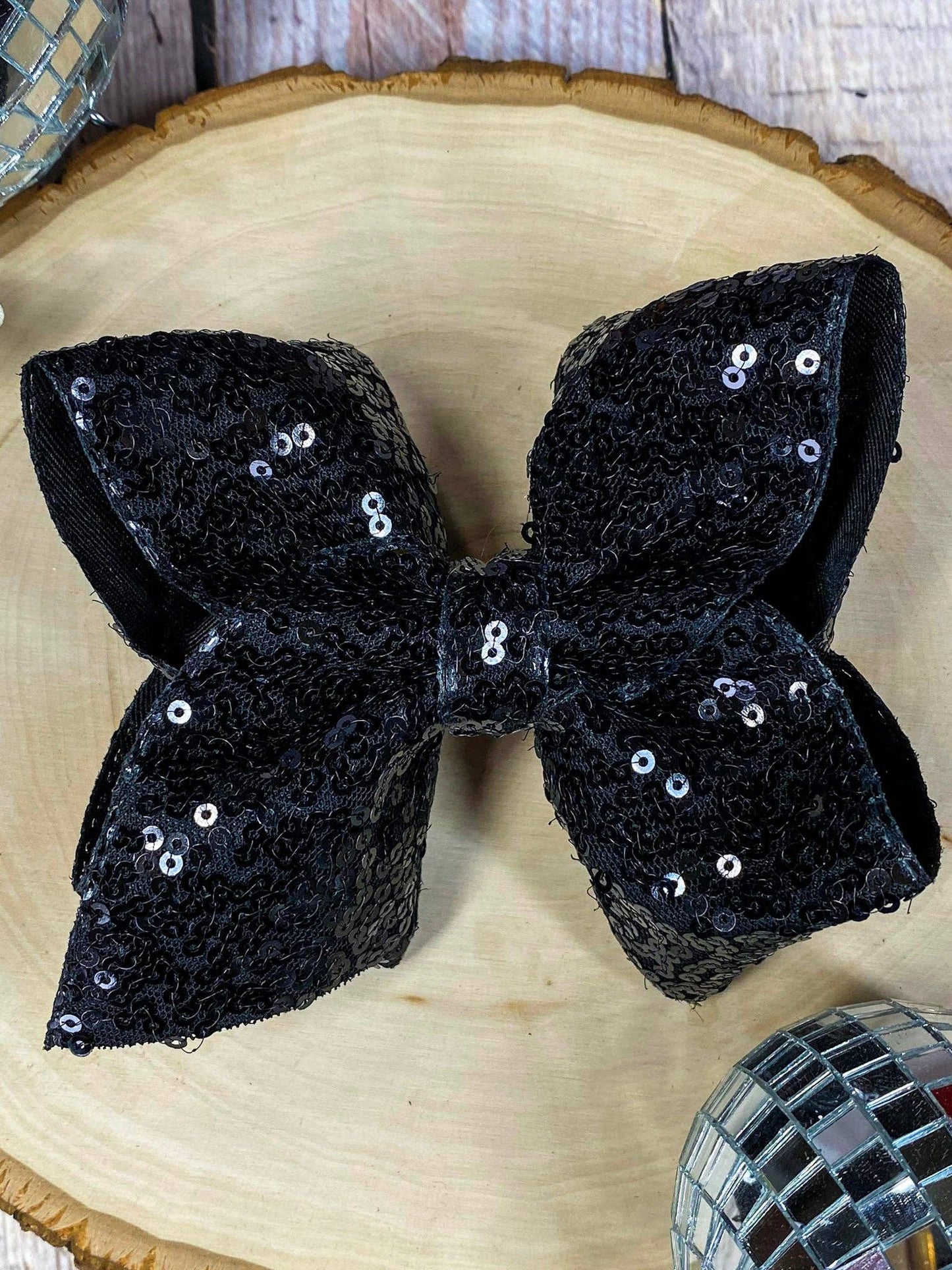 4.5" Sequin Hair Bow for Girls Sparkle Boutique Bow | Alligator Clip