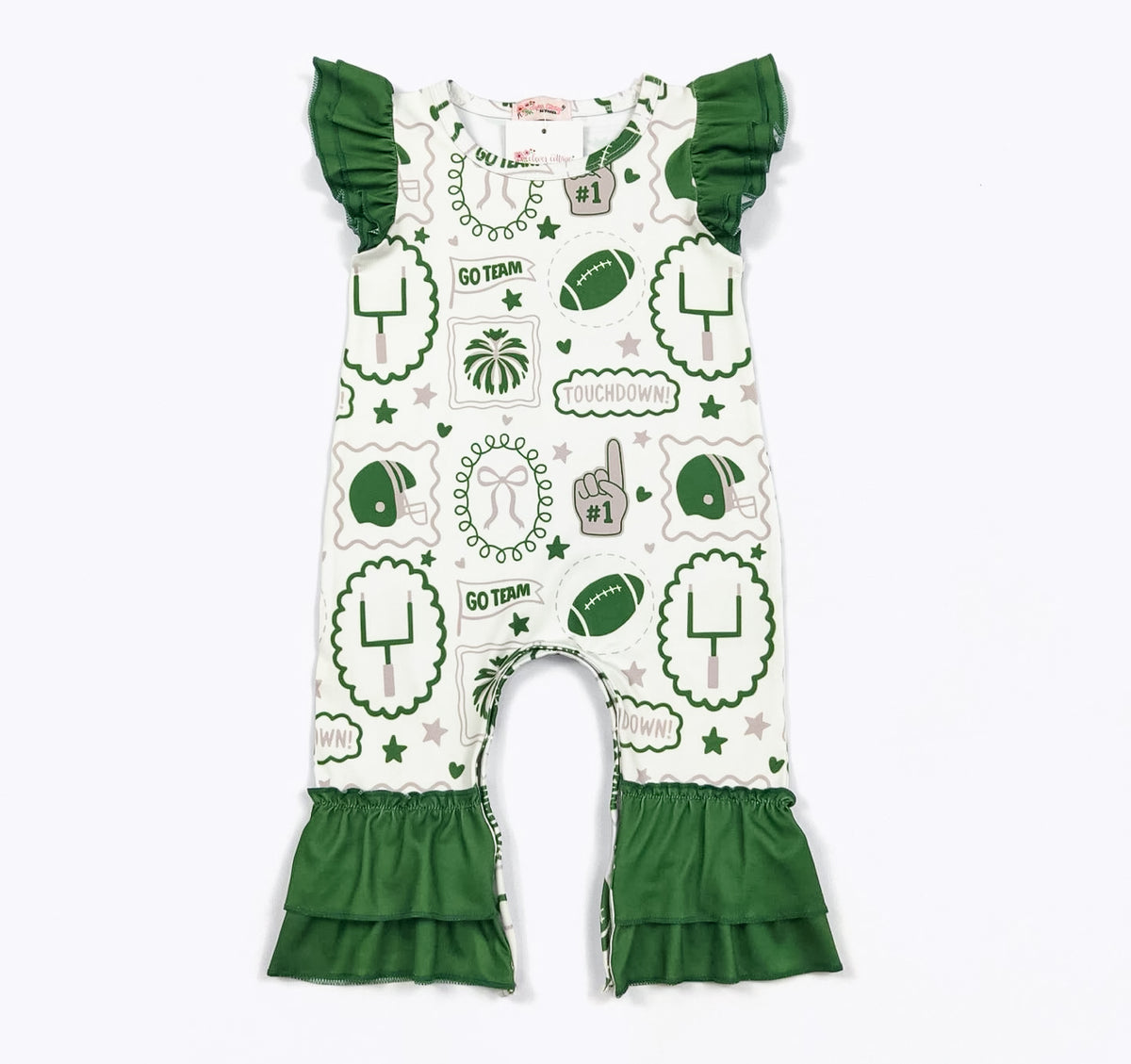 Green go team romper