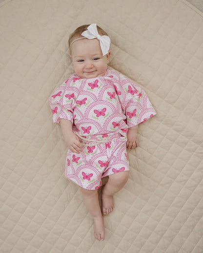 Pink Butterfly Short Set