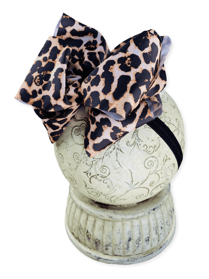 Animal Print Hair Bow Headband