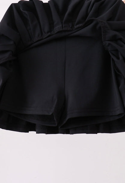 Black Pleated Skort
