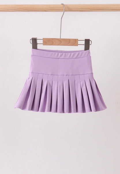 Purple Pleated Skort