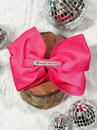 4.5" Classic Grosgrain Hair Bow | Alligator Clip, Satin Headband, or French Clip