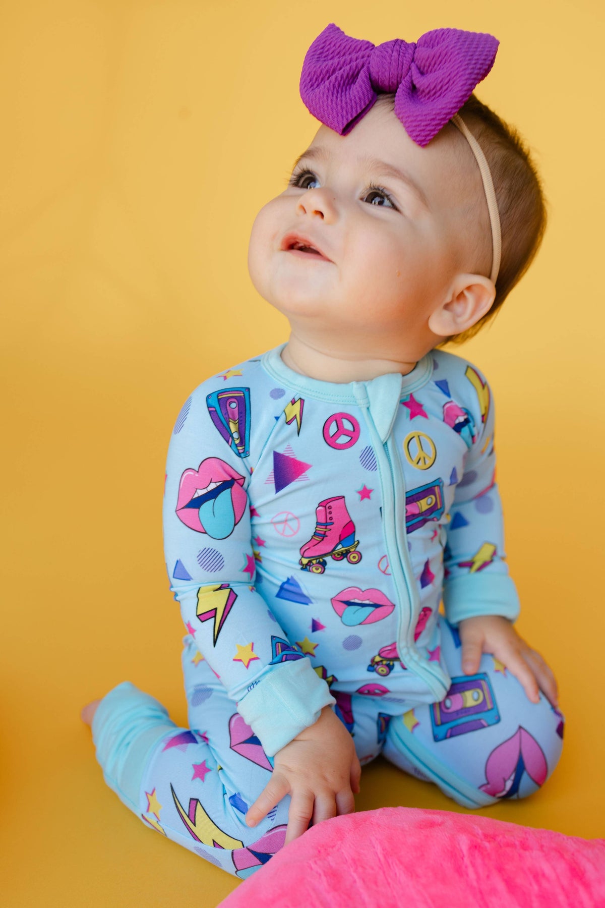 Bamboo Zip Romper | Neon Dreams