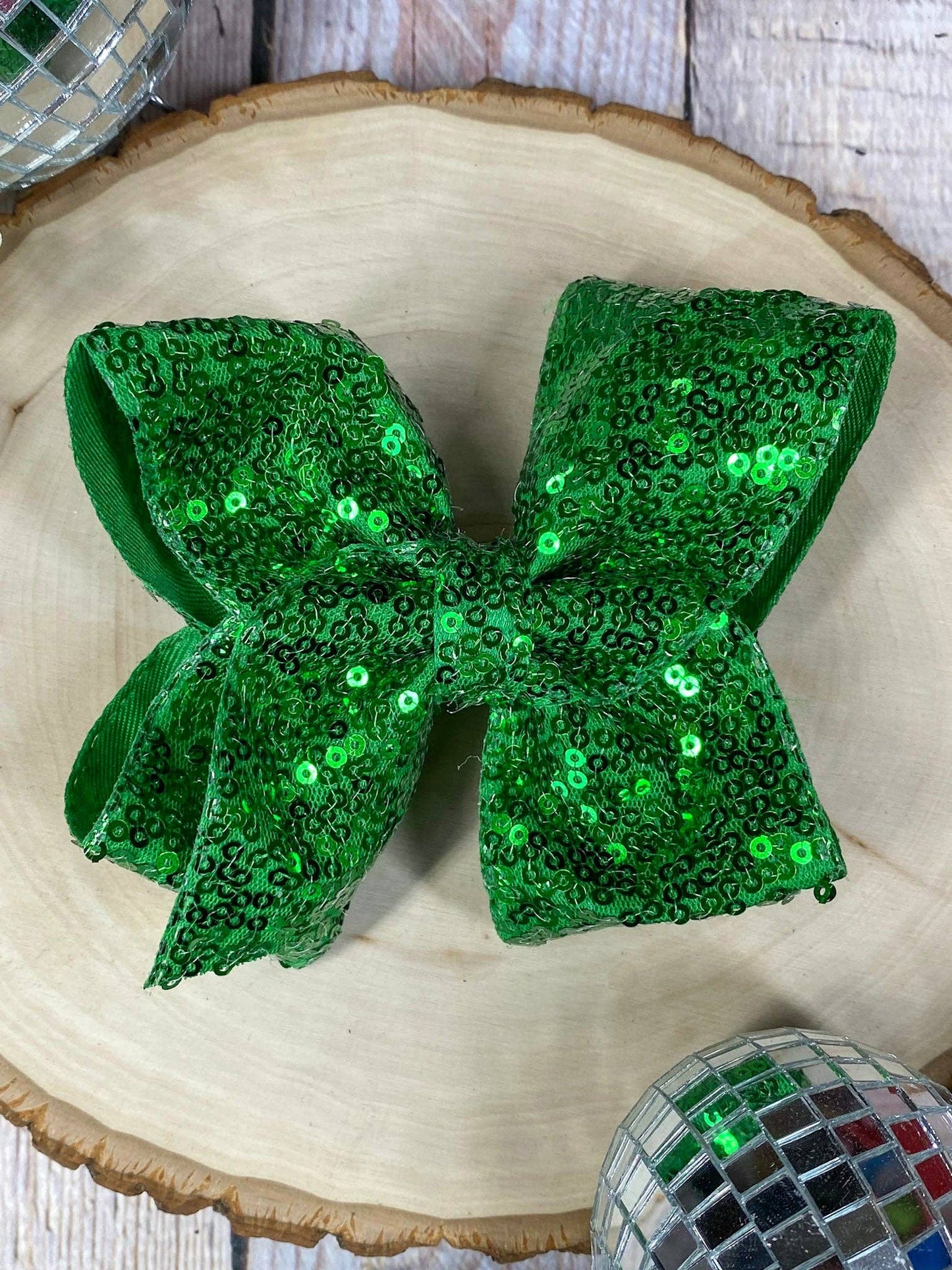 4.5" Sequin Hair Bow for Girls Sparkle Boutique Bow | Alligator Clip
