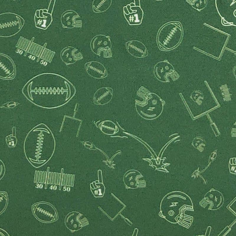 Football Field Goal Boy Collar Shirt-Green