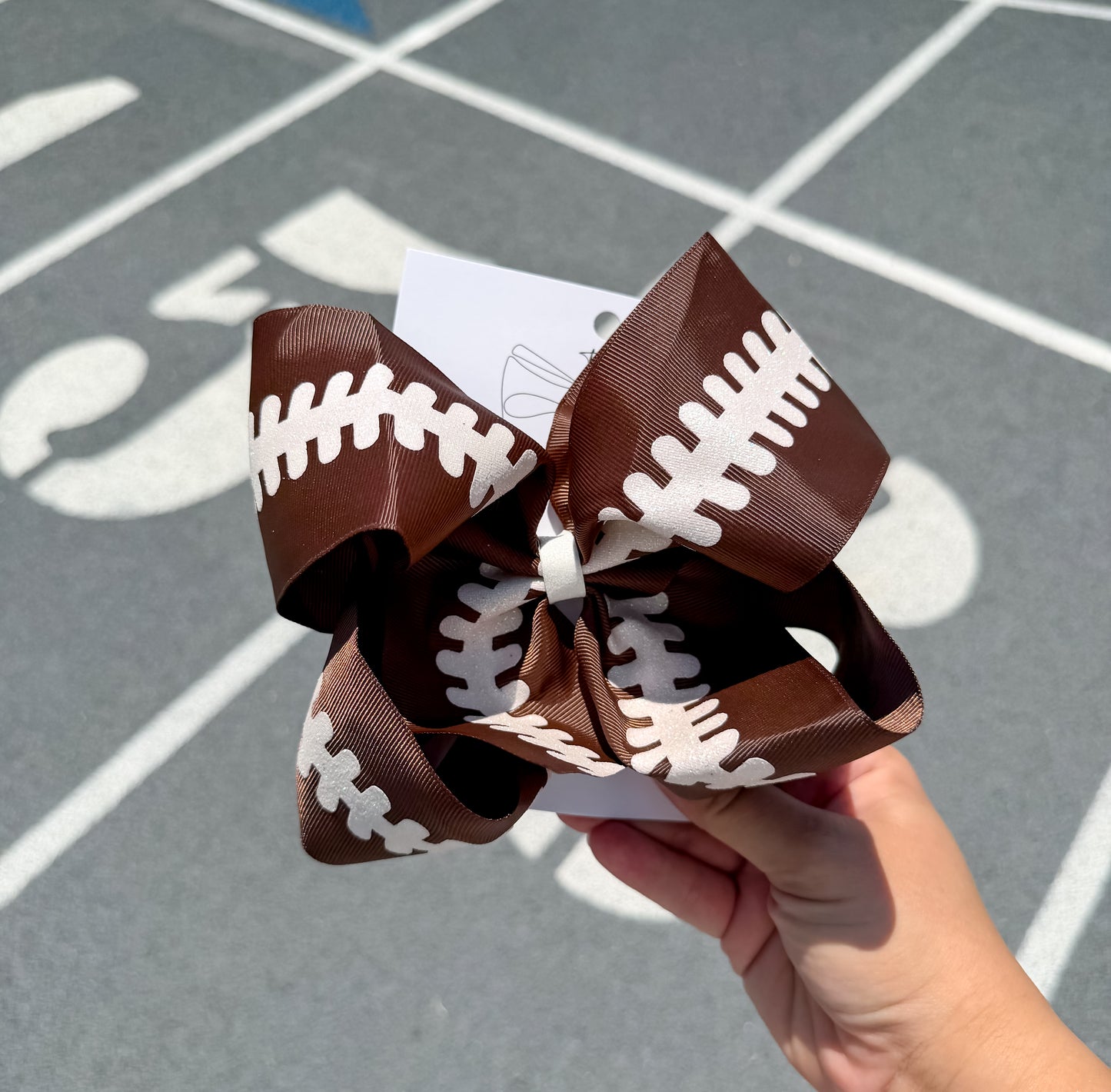 Football Texas Size Hair Bow