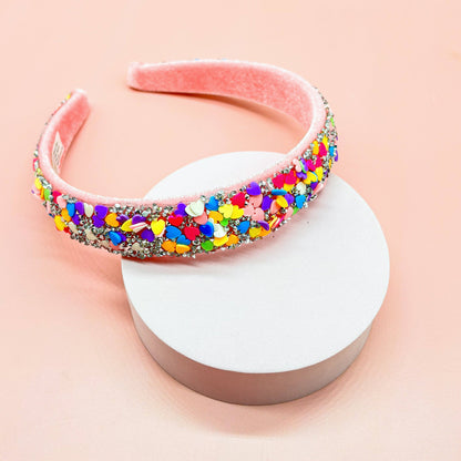 Candy Heart Headband - Confetti Hair Band