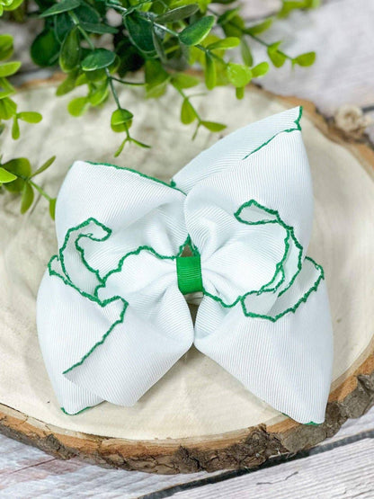 5" Classic Moonstitch Boutique Bows Girls Hair Accessories | Clip