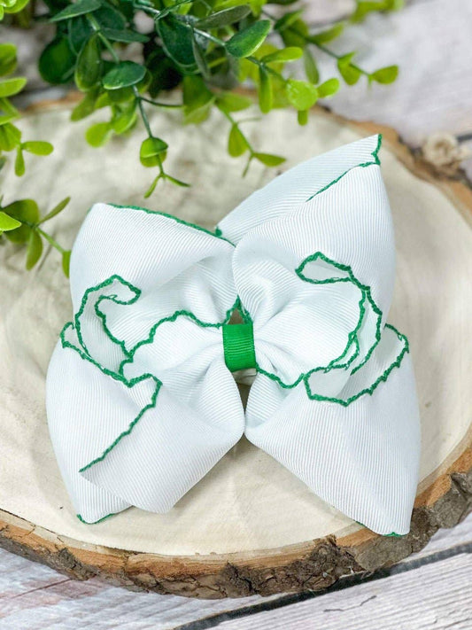 5" Classic Moonstitch Boutique Bows Girls Hair Accessories | Clip