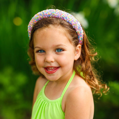 Kids Padded Headband - Chunky Sequin Hair Band