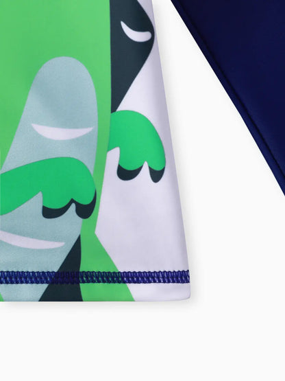 2pcs Toddler/Kid Boy Childlike Dinosaur Swimsuits Set