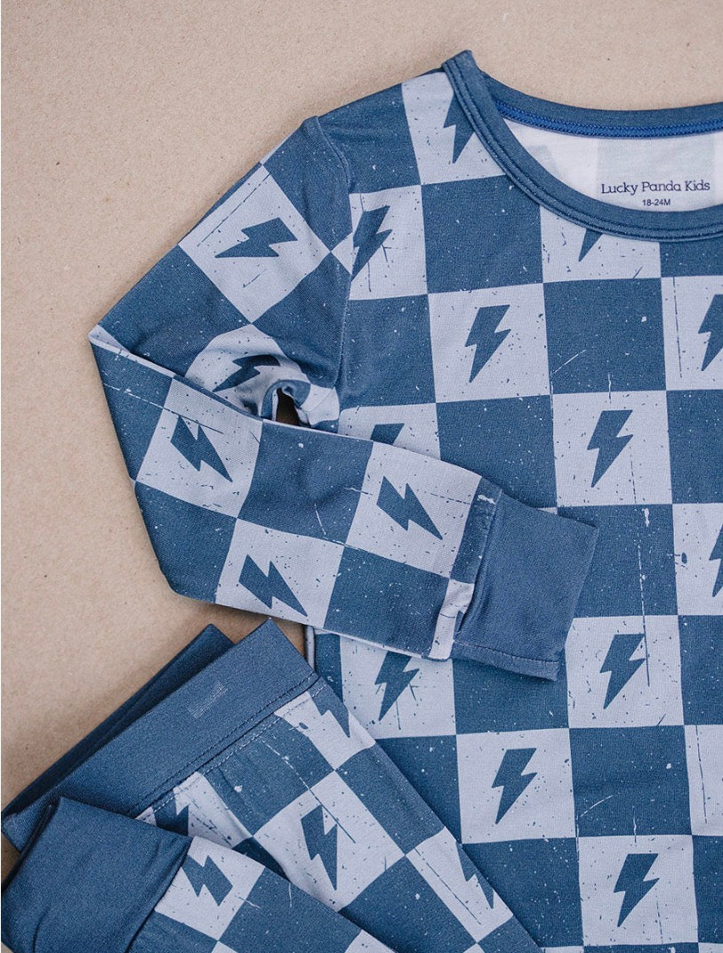 Bamboo Ocean Bolt Pajamas