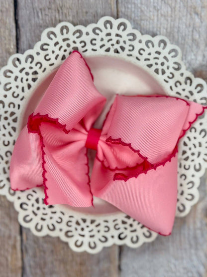 5" Classic Moonstitch Boutique Bows Girls Hair Accessories | Clip
