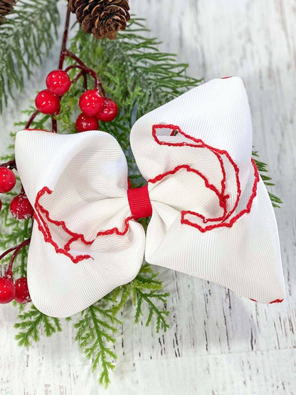 5" Classic Moonstitch Boutique Bows Girls Hair Accessories | Clip