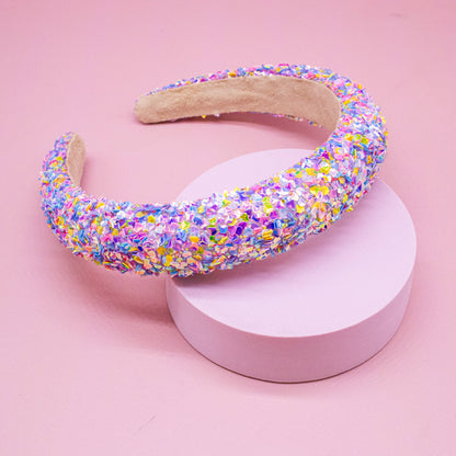 Kids Padded Headband - Chunky Sequin Hair Band