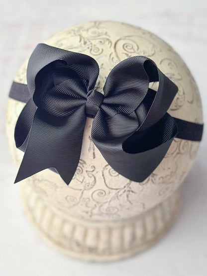 4.5" Classic Grosgrain Hair Bow | Alligator Clip, Satin Headband, or French Clip