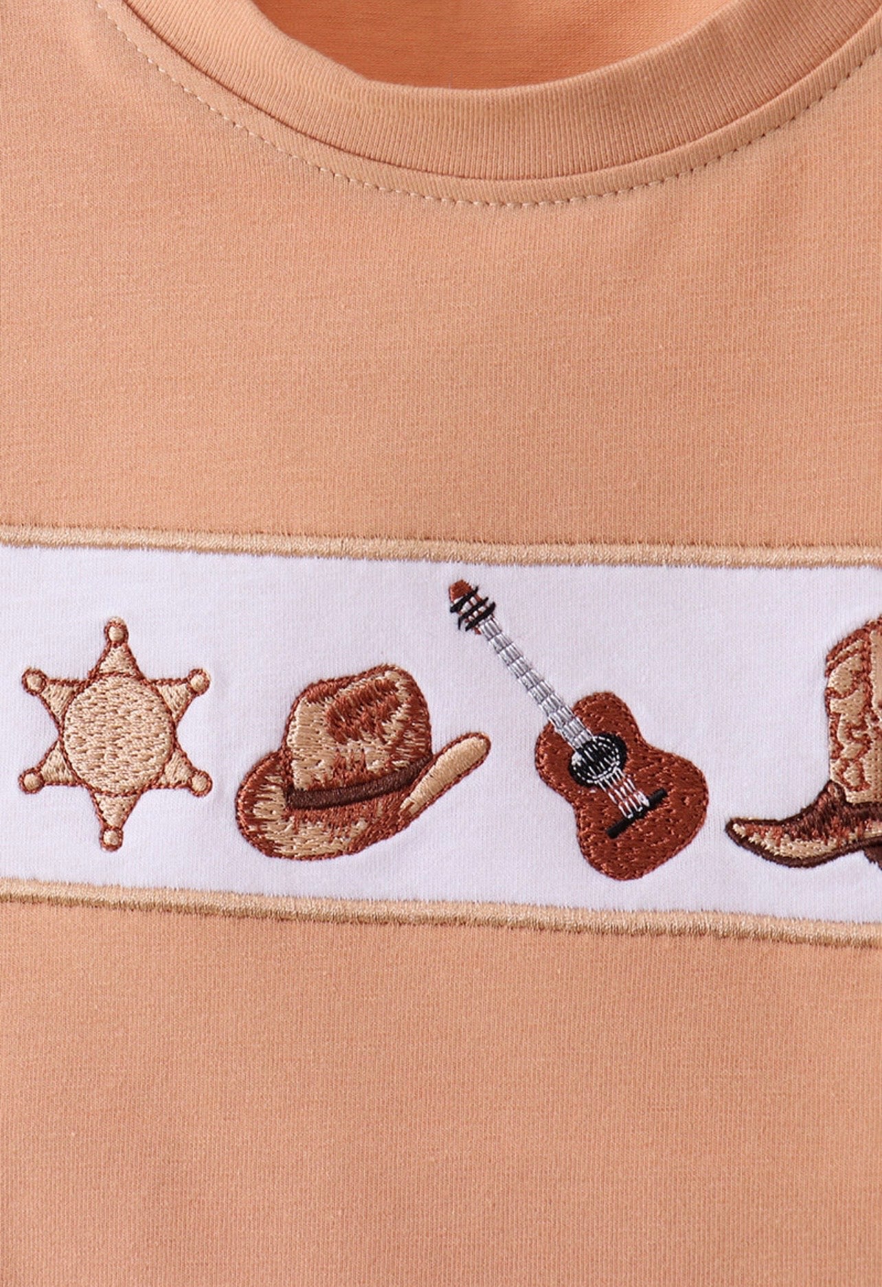 Western Embroidered Shorts Set