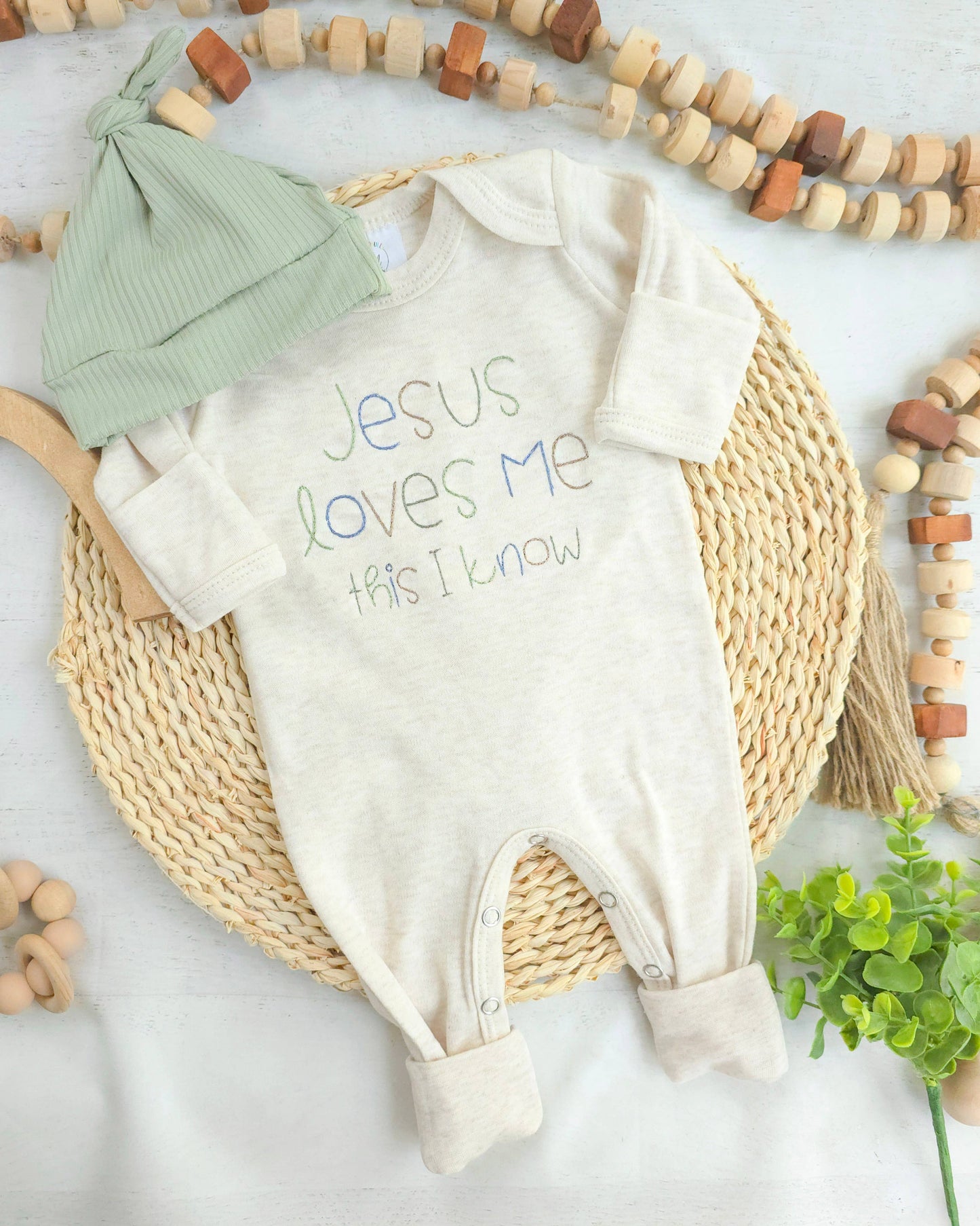 Newborn Baby Romper | Jesus Loves Me (boy)